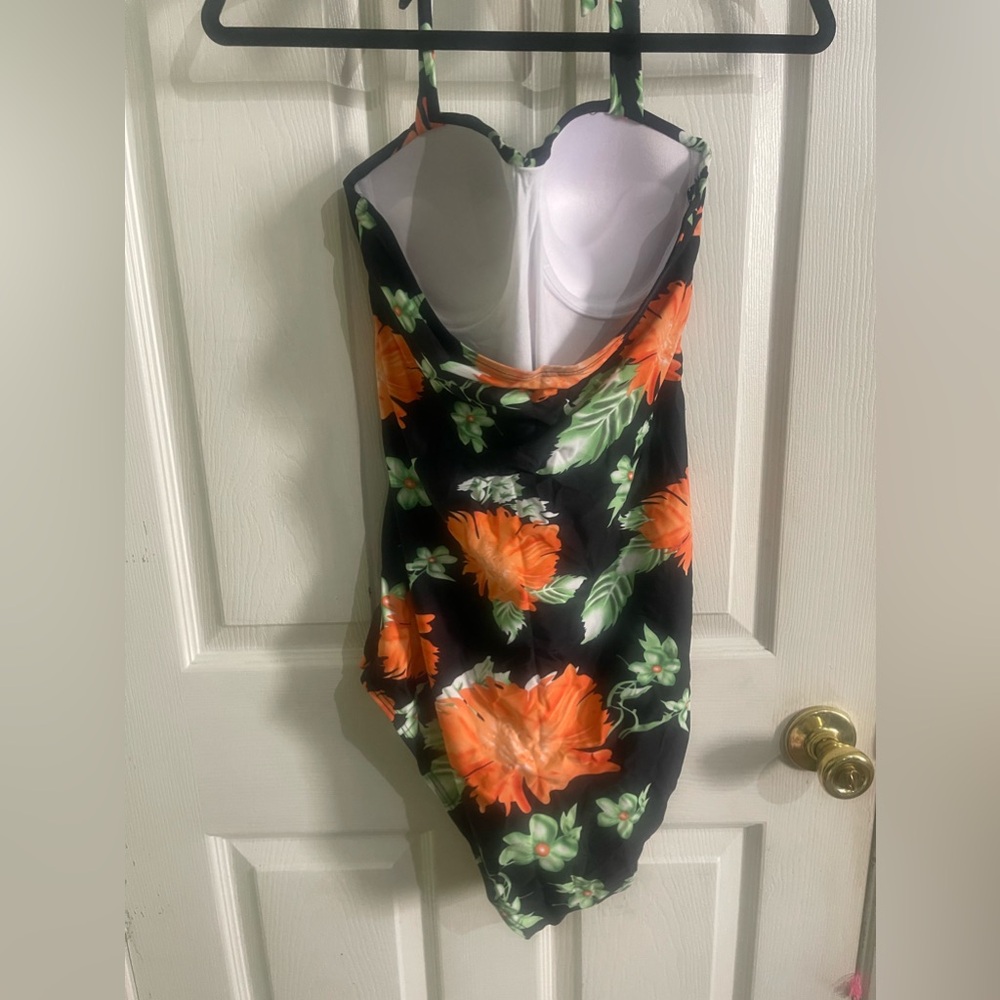 Summer Mae 50s Retro Vintage One Piece Pin Up Monokinis Swimsuit, X-Large - Picture 5 of 9